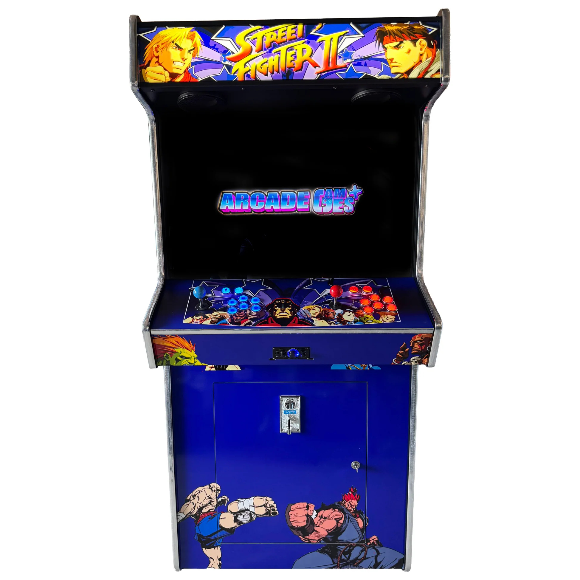 32″ LCD 2 Player Slim Upright Arcade Machine - SF II - Image 2