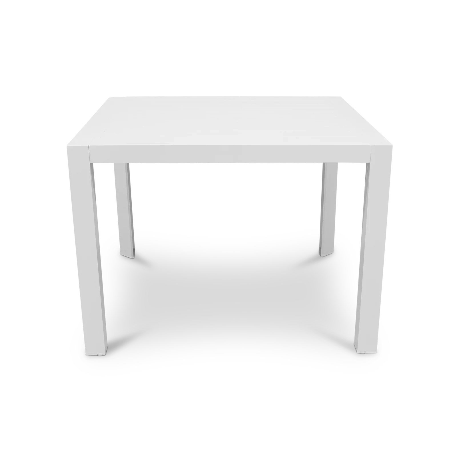 Bahamas Square Cafe 5 Piece Outdoor Setting in Arctic White with Wicker Chairs - Image 3