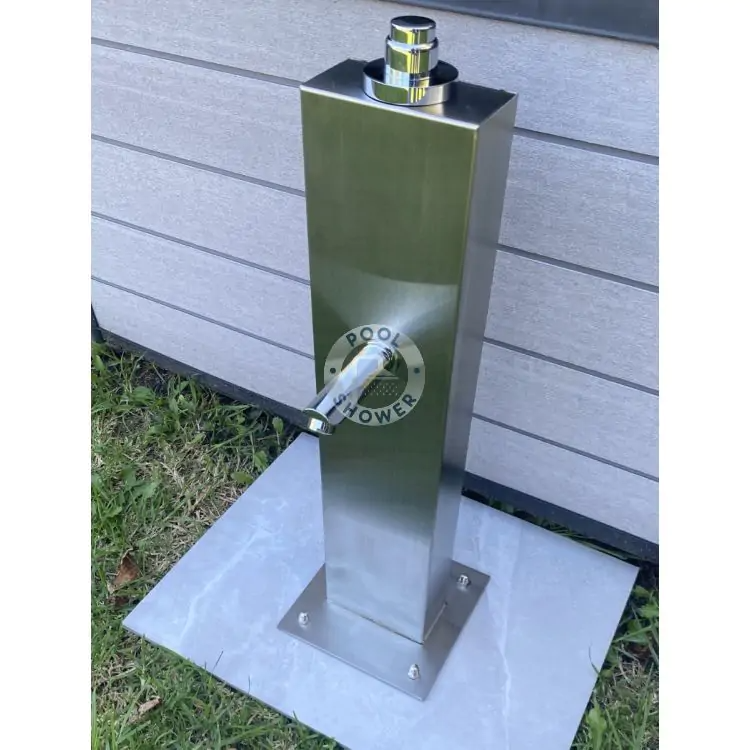 Eco-Friendly Push-Button Outdoor Foot Wash Station with 15-Second Timer – 316L Marine Grade Stainless Steel (Cold Water Only) - Image 2