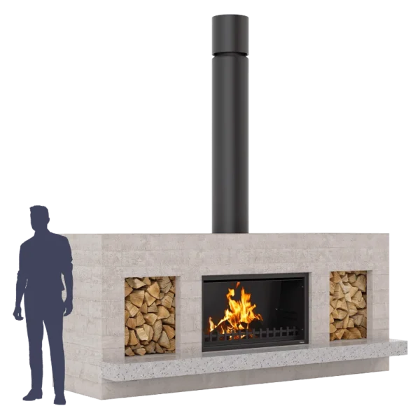 Single Peak fireplace