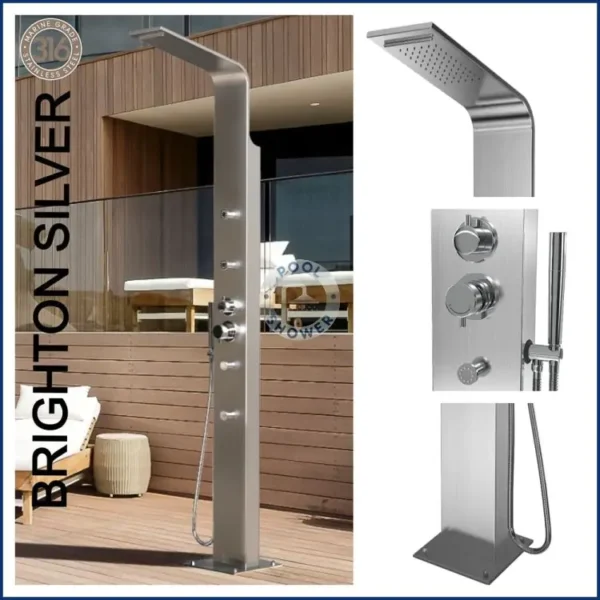 (FOR MELBOURNE CUSTOMERS ONLY) Brighton Silver 316L Stainless Steel Marine Grade WATERMARK REGISTERED Outdoor Indoor Massage Pool Shower