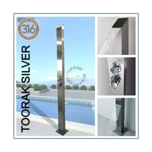 Toorak Silver 316L Marine Grade Stainless Steel Outdoor Indoor Waterfall Pool Shower